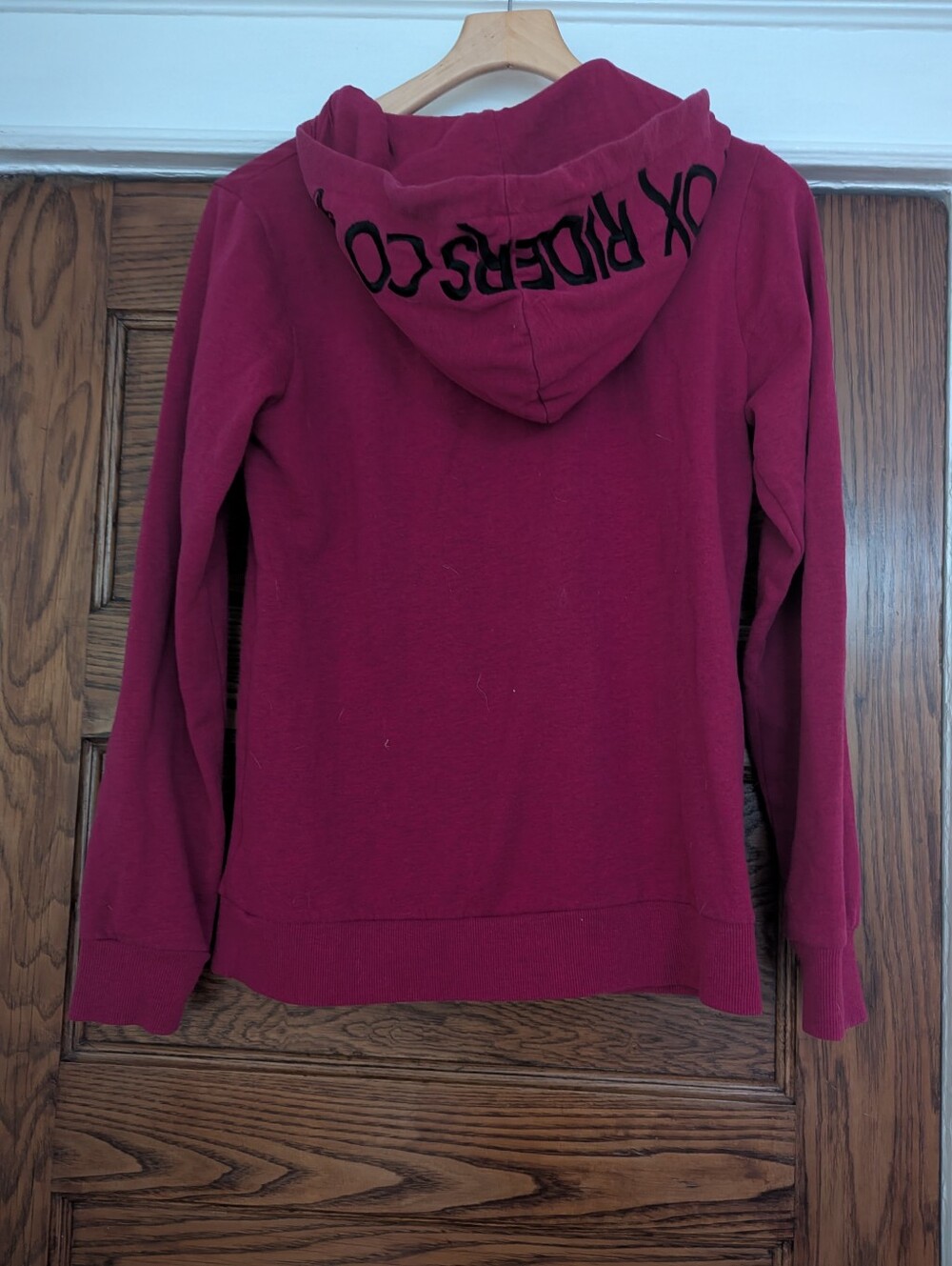 Fox Riders Co 1/4 Zip Hoodie Sweatshirt Womens Sz XLPink  Embroidered Hood